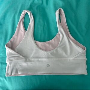 Lululemon Women's Reversible Sports Bra - White and Pink Sz 10